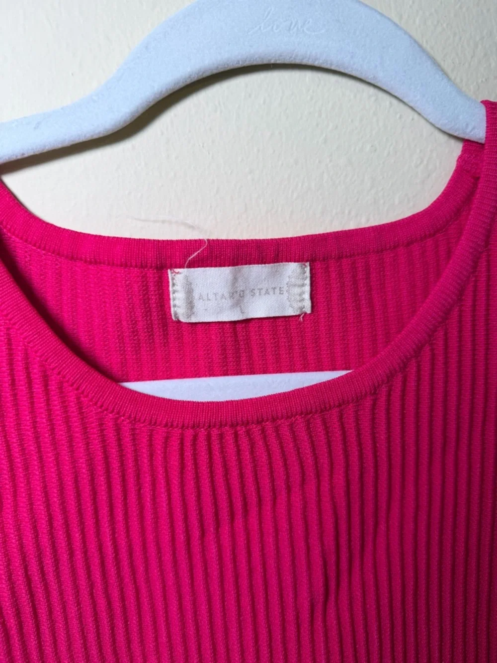 Altar'd State Bright Fuchsia Ribbed Tank - Picture 3 of 4